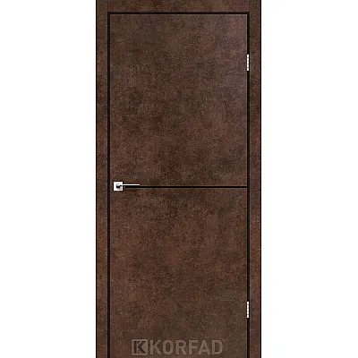 Міжкімнатні Двері DLP-01 black Korfad ПВХ плівка-0