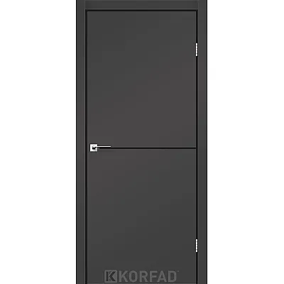 Міжкімнатні Двері DLP-01 SUPER Pet black Korfad ПВХ плівка-1