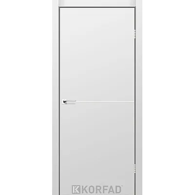 Міжкімнатні Двері DLP-01 SUPER Pet nickel Korfad ПВХ плівка-1