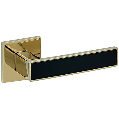 Ручки на розетах Gavroche NIKEL Ni - Z25 GoldPVD/Black-0