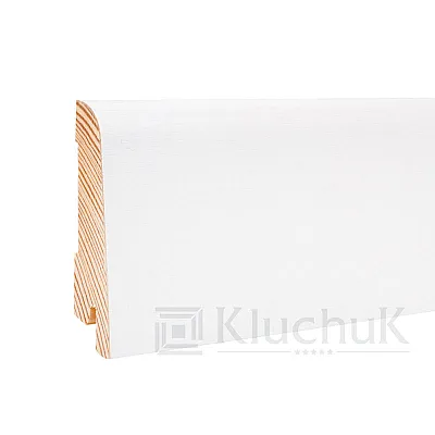 Плинтус Белый White plinth 60х19х2200 мм. KLW-01 Kluchuk-0