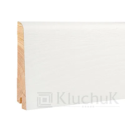 Плінтус Білий White plinth 100х19х2200 Евро KLW-05 Kluchuk-0