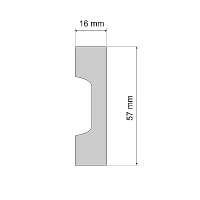 Плінтус Cezar LPC-27 2000 x 57 x 16-2