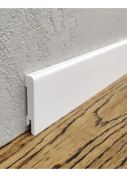 Плінтус МДФ прямий 60х12х2000 мм. MDF-М60 Білий RAL 9003 Kluchuk