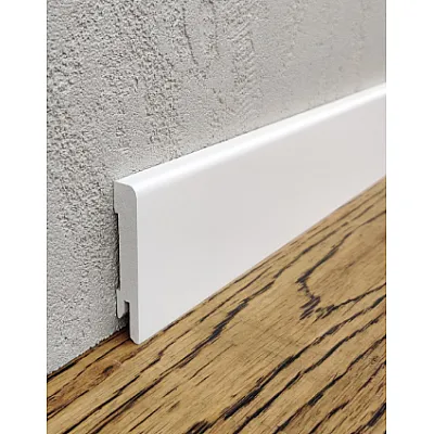 Плінтус МДФ прямий 60х12х2000 мм. MDF-М60 Білий RAL 9003 Kluchuk-0