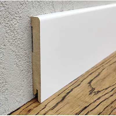 Плінтус МДФ прямий 100х12х2000 мм. MDF-М100 Білий RAL 9003 Kluchuk-0
