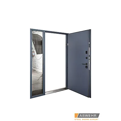 Входные Нестандартные двери с терморазрывом и фрамугой Paradise, 1600-1800*2050, комплектация FRAME Abwehr-2