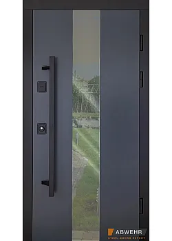 Двери Cotage1 (KT1 с терморазрывом) 496 UFO BLACK RAL 7016 Abwehr