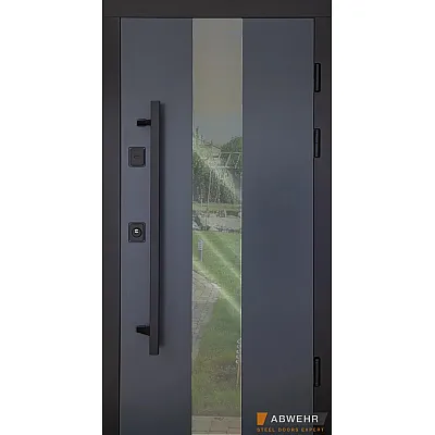 Вхідні Двері Cotage1 (KT1 з терморозривом) 496 UFO BLACK RAL 7016 Abwehr-0