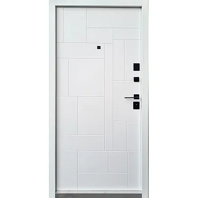 Входные Двери Прайм-М мрамор темный/белая эмаль Qdoors-2