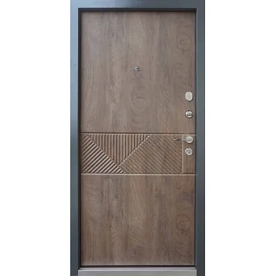 Входные Двери Сопрано-М спил дерева коньячный Qdoors-1