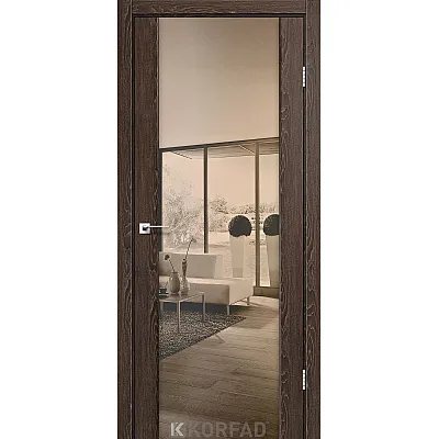 Межкомнатные Двери SR-01 зеркало бронза Korfad ПВХ плёнка-11