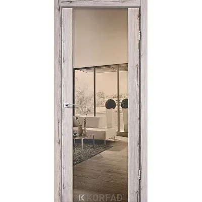Межкомнатные Двери SR-01 зеркало бронза Korfad ПВХ плёнка-7