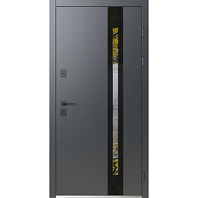 Вхідні Двері Афіна ArWood RAL 7016/ПВХ антрацит Sarmak-0