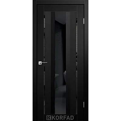 Межкомнатные Двери AL-02 BLK Super PET Korfad ПВХ плёнка-3