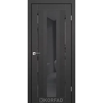Міжкімнатні Двері AL-02 графіт BLK Super PET Korfad ПВХ плівка-0