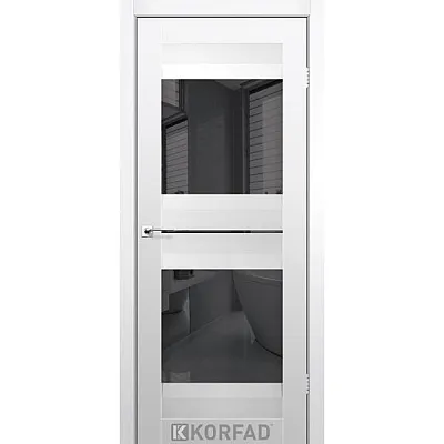 Межкомнатные Двери AL-07 графит Super PET Korfad ПВХ плёнка-0