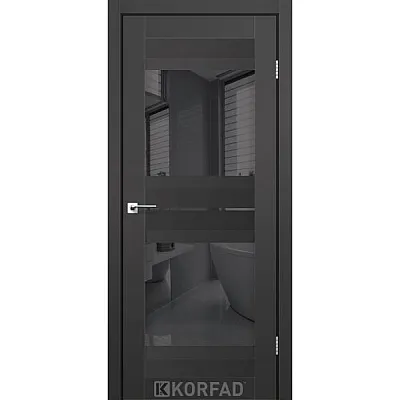 Межкомнатные Двери AL-07 графит Super PET Korfad ПВХ плёнка-3