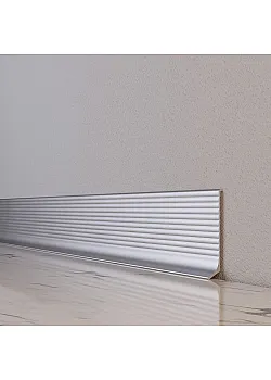 Плинтус алюминиевый Волнистый 60x11.7x2700 мм ALU-NV6011А Анод Kluchuk