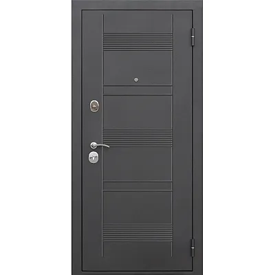 Входные Двери 7,5 см Бергамо муар Лиственница мокко/Темный кипарис Царга Таримус-0