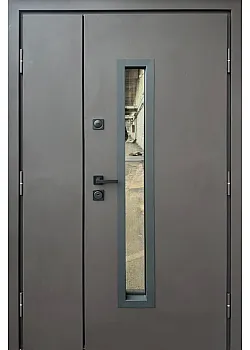 Двери Стронг Браун 1200 Ral 8019 песок/дуб темный Vinorit "Qdoors"