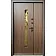 Входные Двери Стронг Браун 1200 Ral 8019 песок/дуб темный Vinorit "Qdoors"-2-thumb