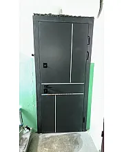 Входные Двери Ультра (квадро) Securemme 557/607 Тонированное зеркало Пепельный металлик/Серый шифер Булат