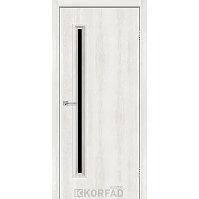 Межкомнатные Двери CORNER GLASS-01 BLK Korfad Express ПВХ плёнка-1