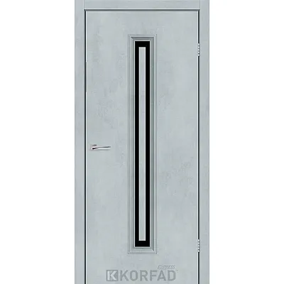 Межкомнатные Двери CORNER GLASS-02 BLK Korfad Express ПВХ плёнка-0