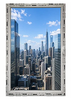 Металлопластиковое окно REHAU EURO 60 глухое 1000 x 1400 мм