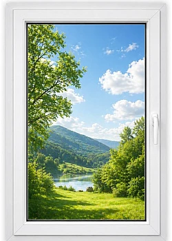 Металлопластиковое окно REHAU EURO 60 поворотно-откидное 900 x 900 мм