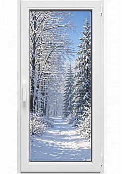 Металлопластиковое окно VEKA Proline поворотное 1100 x 600 мм