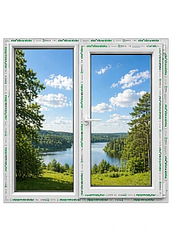 Металлопластиковое окно Steko S500 двустворчатое с поворотно-откидной створкой 1300 x 1400 мм