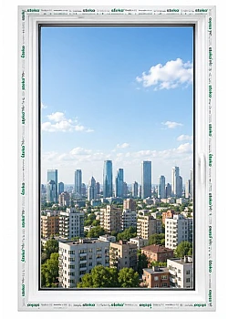 Металлопластиковое окно REHAU EURO 60 поворотное 1000 x 800 мм