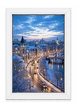 Металлопластиковое окно REHAU EURO 60 глухое 1000 x 1000 мм