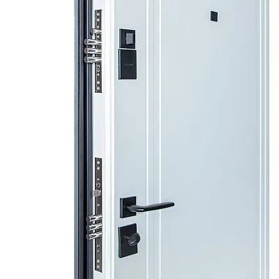 Входные Двери Термо Статус (квадро) Securemme 269/263 Хром/Белый матовый Булат-5