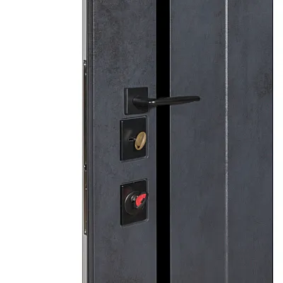 Вхідні Двері ТЕРМО ОЛІМП (квадро) Mottura Модель 575/568 Оксид чорний/Білий матовий Булат-4