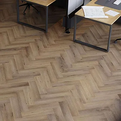 Виниловый SPC Ламинат Arbiton Legnar Herringbone Frisco Oak HB 41475-1