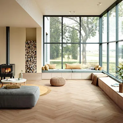 Виниловый SPC Ламинат BerryAlloc Zenn 55 Herringbone Glue down ORLANDO 60002264-0