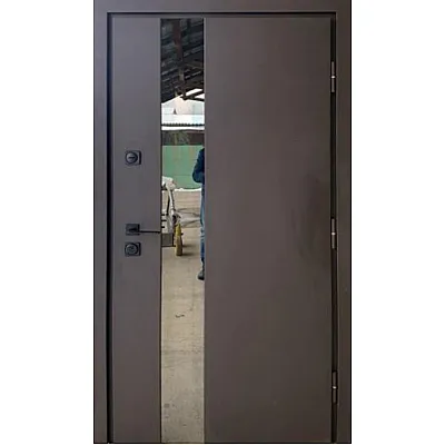 Входные Двери Стронг Вест коричневый песок/дуб темный Vinorit "Qdoors"-0