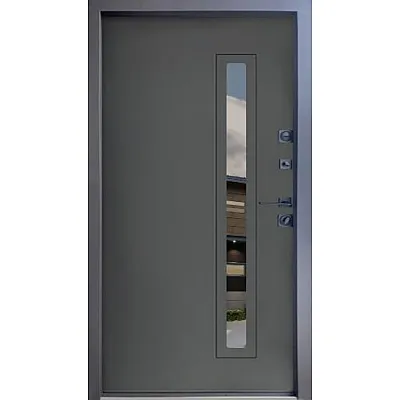 Входные Двери Стронг Вест песок темный серый/антрацит Vinorit "Qdoors"-1