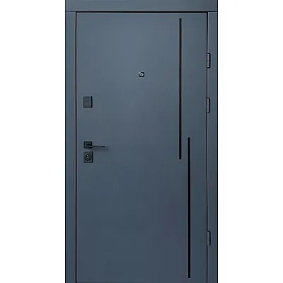 Входные Двери Крос-Аk антрацит/белая шагрень Qdoors-0