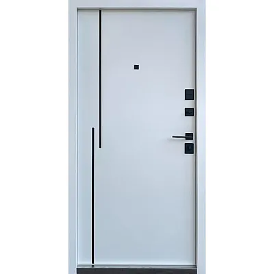 Входные Двери Крос-Аk антрацит/белая шагрень Qdoors-1