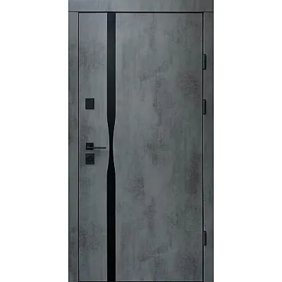 Входные Двери Лаунж-Аk оксид темный серый шифер+зеркало Qdoors-0