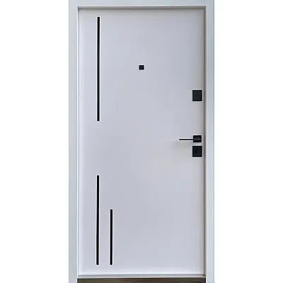 Входные Двери Премиум Триони-Аk антрацит/белая шагрень "Qdoors"-1