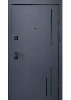 Двери Премиум Триони-Аk антрацит/белая шагрень "Qdoors"