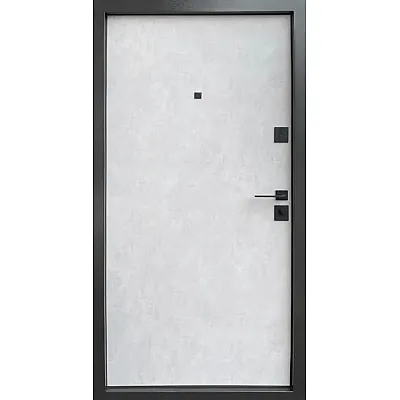 Входные Двери Премиум Комби-Аk/Гладь оксид темный/бетон снежный "Qdoors"-1