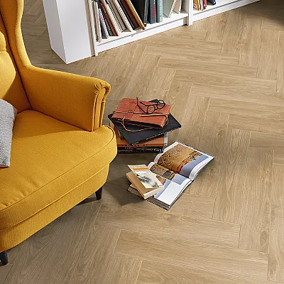 Ламинат Kronotex Замок ( елочка) - Girona Oak MH1002-1