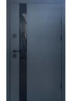 Двери Стрит Элегант металл Антрацит 7021 краска/МДФ белое дерево Vinorit "Qdoors"