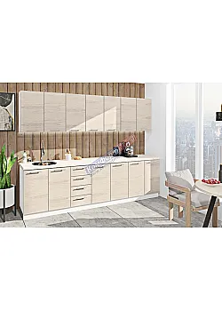 Модульна кухня Комфорт Еко 2,8 м пряма Дуб білений